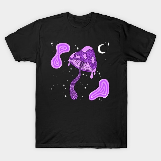 Purple Mushroom T-Shirt by Ur Local Hippie